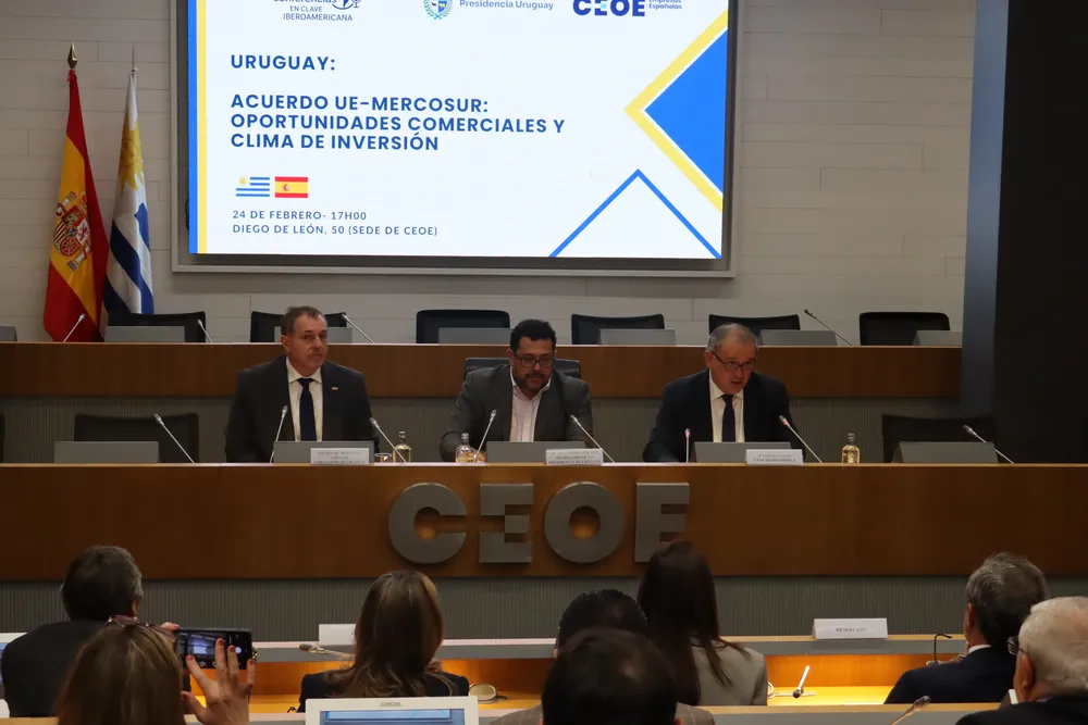 El secretario permanente de CEIB, Narciso Casado, durante su intervención en la jornada sobre Uuruguay y las oportunidades del acuerdo UE-Mercosur