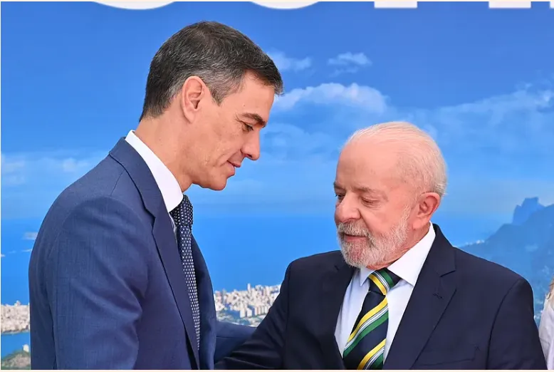 Pedro Sanchez y Lula Da Silva México y Brasil son los principales receptores de la IED española en América Latina.