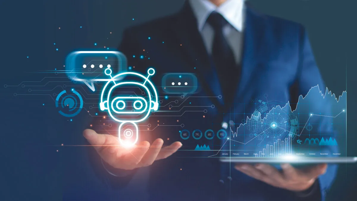 IA y datos imagen de un bot y los datos asociados